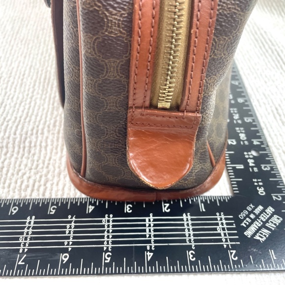 CELINE PARIS STUNNING VTG Macadam Brown Dome Satchel MC99/1 GUC W/COA - Picture 14 of 16